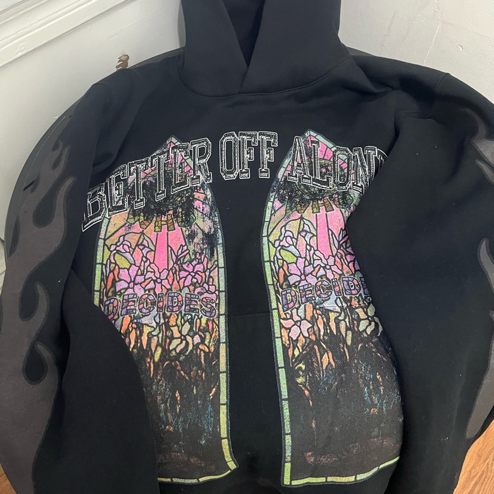 Black Graphic Hoodie